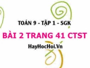 Bài 2 trang 41 Toán 9 tập 1 Chân trời sáng tạo